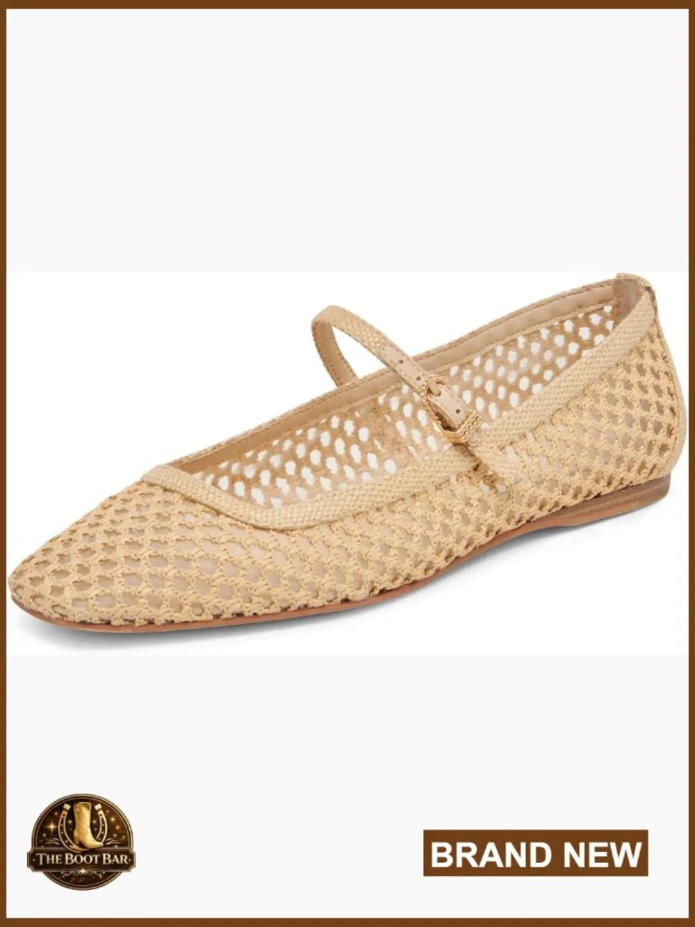 Raffia Ballet Flats with Buckle Design, Casual Wingtip Toe Flats